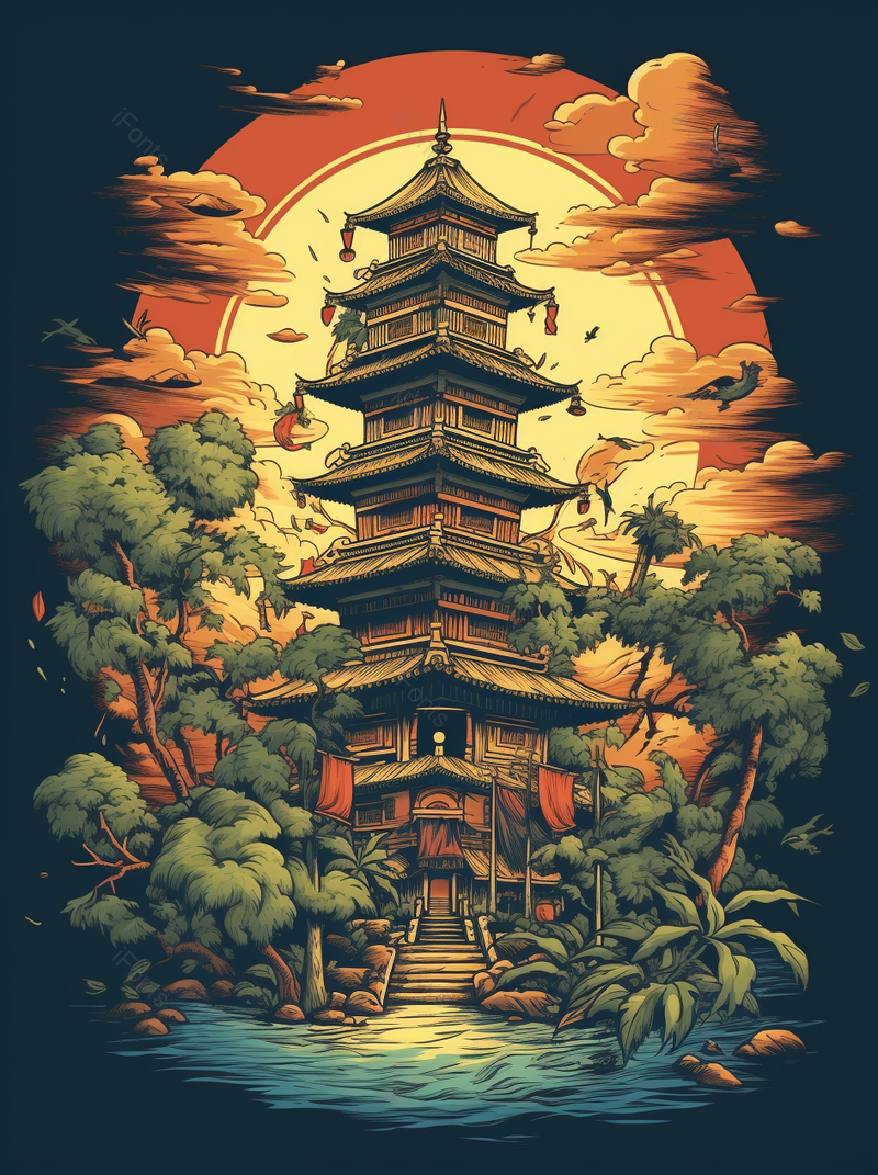 国潮城市插画-成都背景,插画/手绘图,插画/手绘图库,插画/手绘图下载,插画/手绘